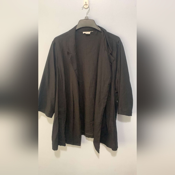 Oversized linen blend blazer - Picture 1 of 4